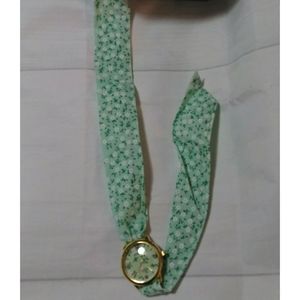 Strada Flower Pattern Cloth Watch NEW
